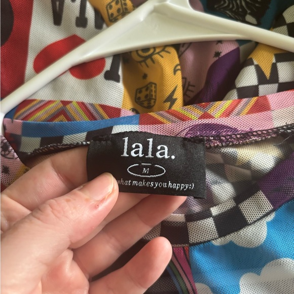 Dressed in LaLa “LaLa World” Patchwork Mad About You Mesh Dress - Picture 5 of 5